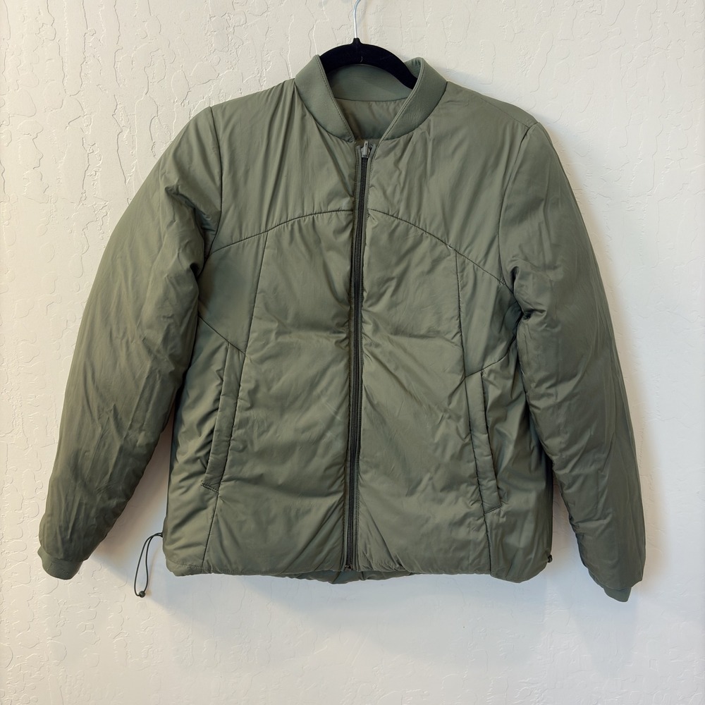 Lululemon Weightless Wunder Bomber Jacket Reversible Olive‎ Green Down Puffer 6